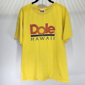 Dole Hawaii Vintage Y2K Banana Shirt Yellow Original‎ Rare Fun Clean Size Large